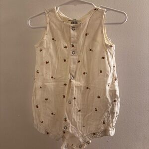 H&M Cream One Piece with Orange Accents